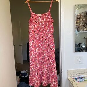 LOFT Pink Floral Patterned Dress